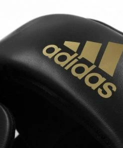 Adidas Adistar Pro Leather Head Guard - Black / Gold BOXING / MUAY THAI / MMA