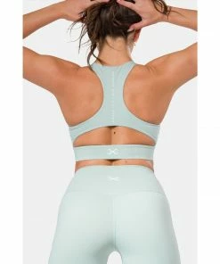 Sting Aurora Coral Impact Womens Sports Bra - Mint Green