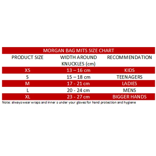 Morgan Classic Endurance Bag Mitts Super Nylex 9 Morgan Classic Endurance Bag Mitts Super Nylex