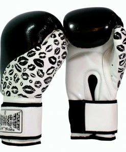 Punch Womens Boxing Gloves Lip Art Black Limited Edition BOXING / MUAY THAI / MMA