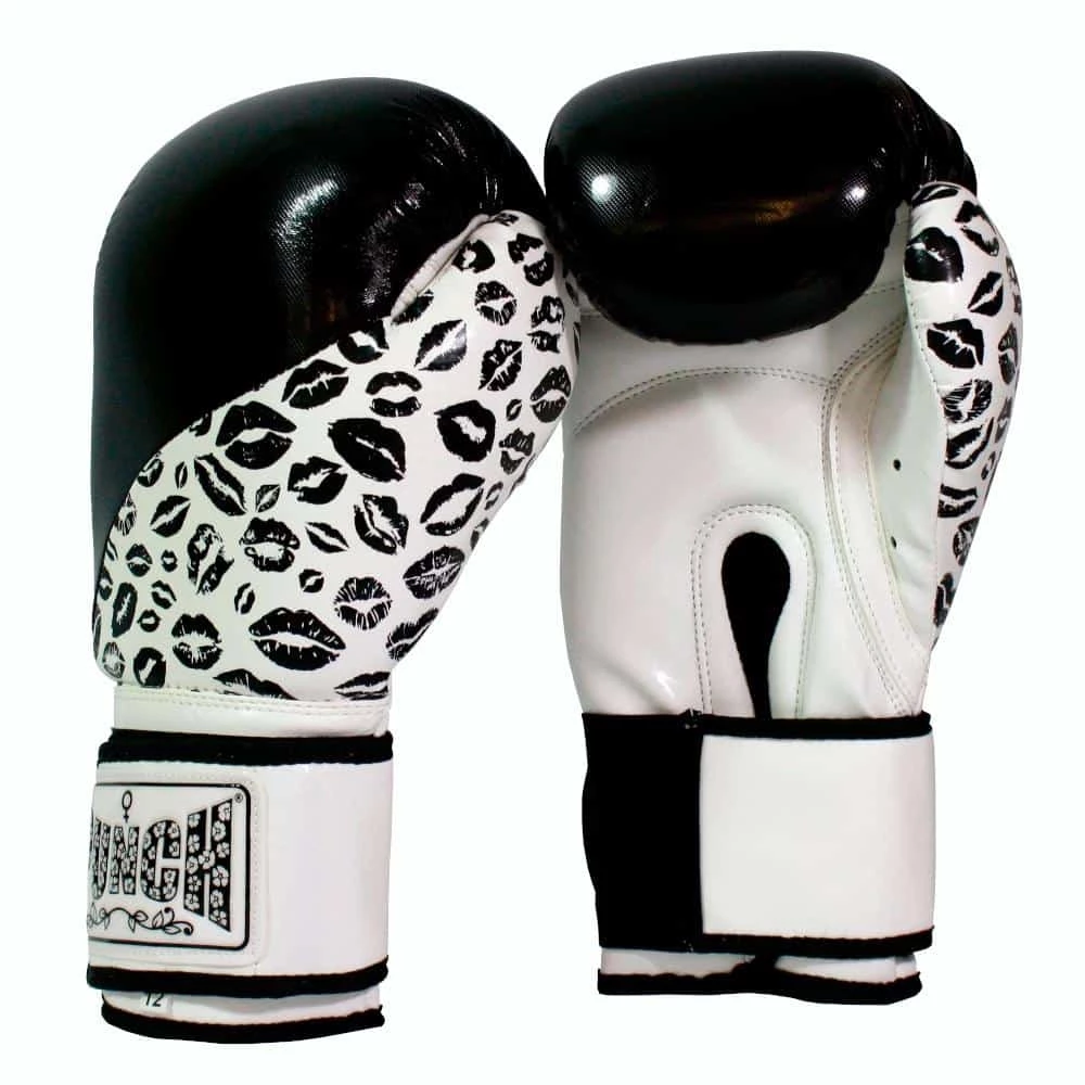 Punch Womens Boxing Gloves Lip Art Black Limited Edition BOXING / MUAY THAI / MMA 3 Punch Womens Boxing Gloves Lip Art Black Limited Edition BOXING / MUAY THAI / MMA