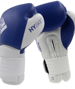 Adidas Hybrid 300 Leather Boxing Gloves - Blue / White