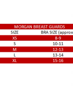 Morgan Lightweight Sports Bra Breast Chest Guard Pad Protector [XS/S/M/L/XL]