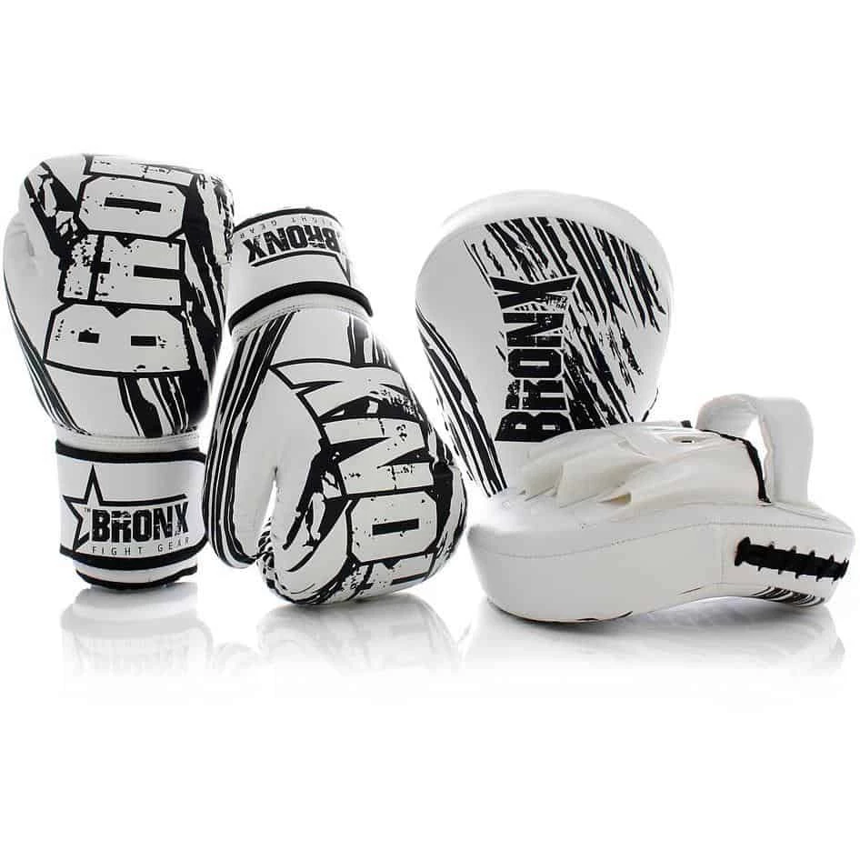 PUNCH Bronx Boxing Combo Pack Set 12oz Boxing Gloves + Focus Pads 3 PUNCH Bronx Boxing Combo Pack Set 12oz Boxing Gloves + Focus Pads