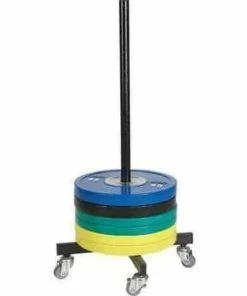 MORGAN Bumper Weight Plate Stack On Wheels Heavy Duty Storage WEIGHTLIFTING