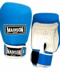 Madison Pro Sparring Leather Boxing Gloves - Sky Blue BOXING / MUAY THAI / MMA