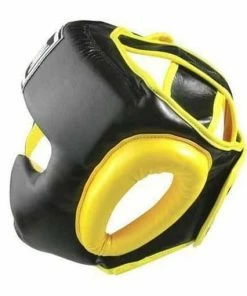 Madison Deluxe Full Face Headguard - Yellow Boxing