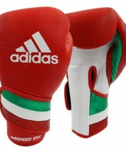 Adidas Adispeed Pro Boxing Gloves With Strap - Red White Green BOXING / MUAY THAI / MMA