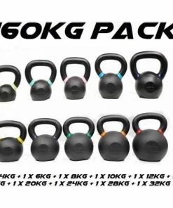 Morgan Cast Iron Kettlebell Pack 160Kg Full Set Commercial Grade CF-24 FUNCTIONAL FITNESS