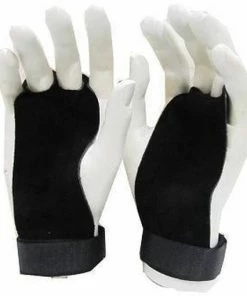 Morgan Suede Leather Palm Grips Black (Pair) Gym CrossFit WEIGHTLIFTING