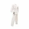 SMAI Karate Uniform 8oz Student Gi (White) Double Stitched + White Belt 2 SMAI Karate Uniform 8oz Student Gi (White) Double Stitched + White Belt