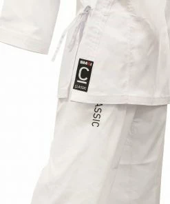 SMAI Karate Uniform 8oz Student Gi (White) Double Stitched + White Belt