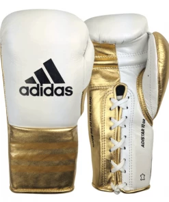 Adidas Speed 750 Adistar Pro Fight Boxing Gloves - White Metallic Gold – 10oz