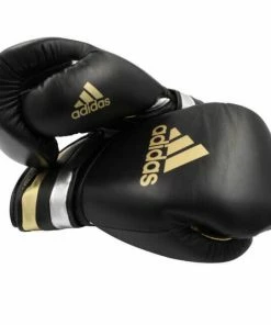 Adidas Adispeed Pro Boxing Gloves With Strap - Black Gold