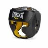 BOXING / MUAY THAI / MMA Everlast Evercool Headgear Head & Chin Boxing Guard - Black / Grey