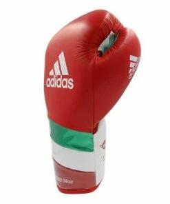 BOXING / MUAY THAI / MMA Adidas Adispeed Lace Up Pro Boxing Gloves - Red White Green 19 BOXING / MUAY THAI / MMA Adidas Adispeed Lace Up Pro Boxing Gloves - Red White Green