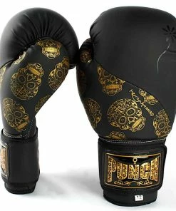 Punch Womens Boxing Gloves Skull Art Black 12oz Limited Edition BOXING / MUAY THAI / MMA