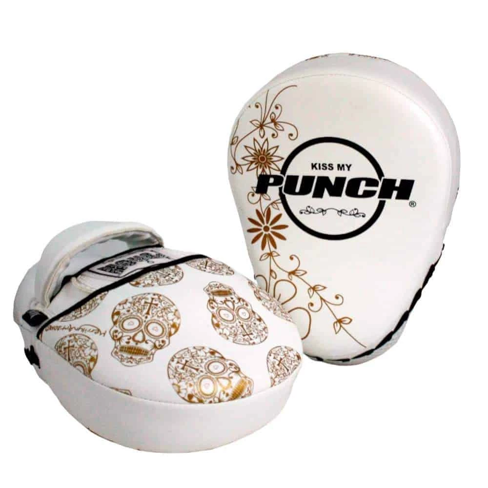 Punch Womens Focus Pads Skull Art White Limited Edition BOXING / MUAY THAI / MMA 6 Punch Womens Focus Pads Skull Art White Limited Edition BOXING / MUAY THAI / MMA