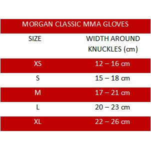 Morgan Classic MMA Gloves Super Nylex Padded Full Open Palm 7 Morgan Classic MMA Gloves Super Nylex Padded Full Open Palm