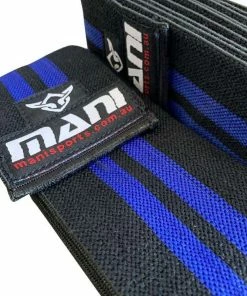 MANI Elastic Knee Wrap Protection Stretchable Material BLUE BOXING / MUAY THAI / MMA