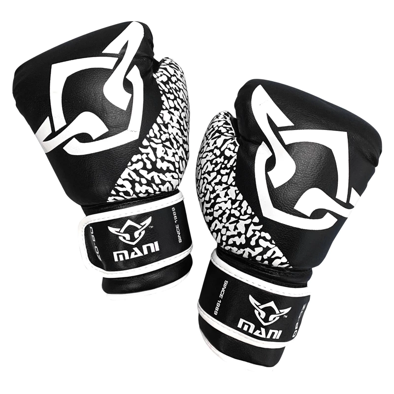 Mani Kids Junior Childrens 6oz Boxing Gloves Sparring/Training - Black & White BOXING / MUAY THAI / MMA 6 Mani Kids Junior Childrens 6oz Boxing Gloves Sparring/Training - Black & White BOXING / MUAY THAI / MMA