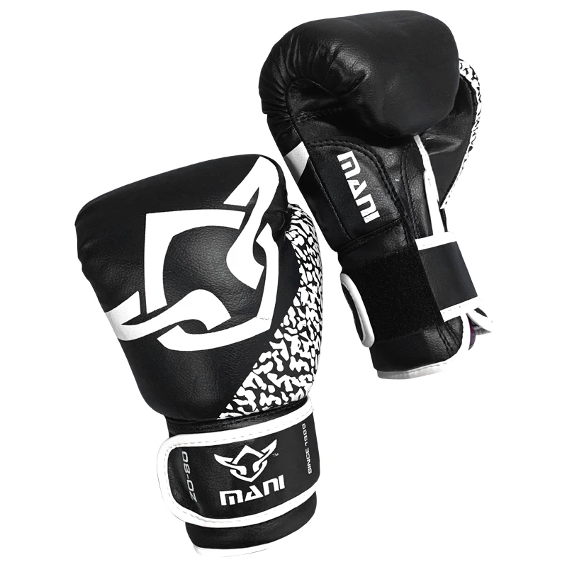 Mani Kids Junior Childrens 6oz Boxing Gloves Sparring/Training - Black & White BOXING / MUAY THAI / MMA 4 Mani Kids Junior Childrens 6oz Boxing Gloves Sparring/Training - Black & White BOXING / MUAY THAI / MMA