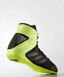 BOXING / MUAY THAI / MMA Adidas Speedex Boxing Shoes Boots Black & Yellow Lace Up
