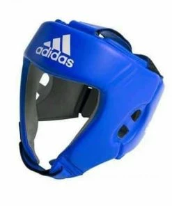 Adidas AIBA Leather Pro Boxing Head Gear Guard Blue Red [S/M/L/XL]