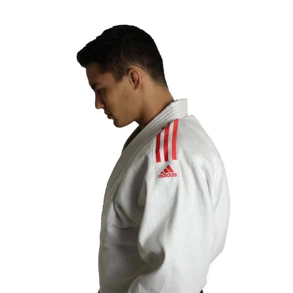 MARTIAL ARTS Adidas J350 Club Judo Gi Uniform Junior White & Coloured Stripes + Belt 5 MARTIAL ARTS Adidas J350 Club Judo Gi Uniform Junior White & Coloured Stripes + Belt