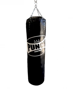 Punch 43cm X 150cm Alpha Boxing Bag (Refill Pocket) Black / White BOXING / MUAY THAI / MMA