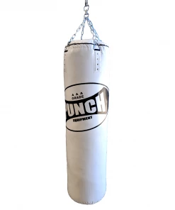Punch 43cm X 150cm Alpha Boxing Bag (Refill Pocket) Black / White BOXING / MUAY THAI / MMA