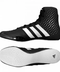 Adidas KO Legend Boxing Shoes Boots Black & White Lace Up BOXING / MUAY THAI / MMA