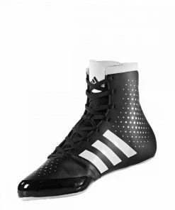 Adidas KO Legend Boxing Shoes Boots Black & White Lace Up BOXING / MUAY THAI / MMA