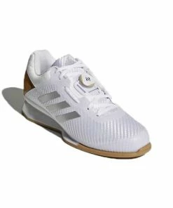 Adidas LEISTUNG.16 2 II Weightlifting Shoes White/Silver Metallic Lace + Adjust