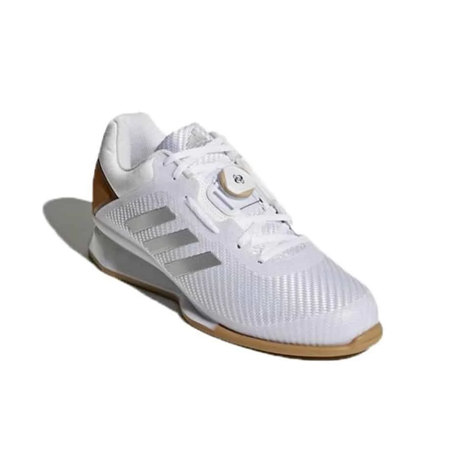 Adidas LEISTUNG.16 2 II Weightlifting Shoes White/Silver Metallic Lace + Adjust 3 Adidas LEISTUNG.16 2 II Weightlifting Shoes White/Silver Metallic Lace + Adjust