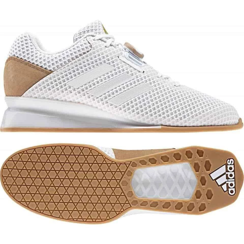 Adidas LEISTUNG.16 2 II Weightlifting Shoes White/Silver Metallic Lace + Adjust 6 Adidas LEISTUNG.16 2 II Weightlifting Shoes White/Silver Metallic Lace + Adjust