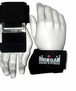 WEIGHTLIFTING Morgan Weight Lifting Hooks Hand Grips Heavy Duty Straps Pro Grade LG-7B