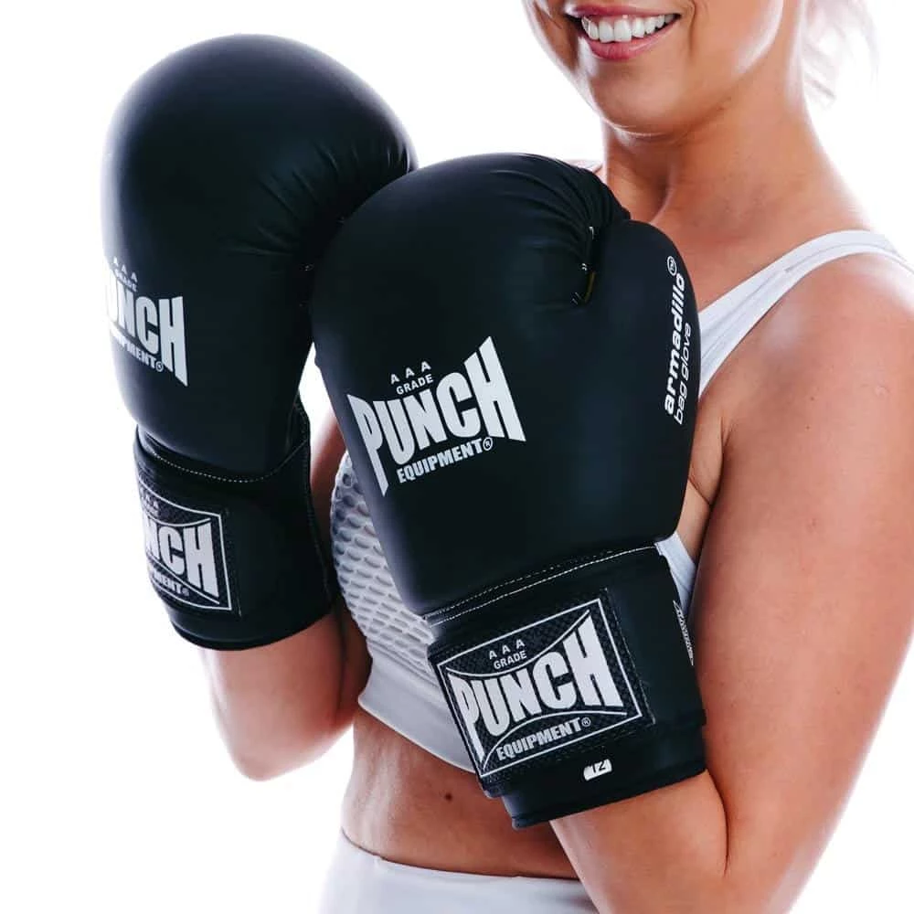 Punch Armadillo Safety Bag Gloves Black BOXING / MUAY THAI / MMA 6 Punch Armadillo Safety Bag Gloves Black BOXING / MUAY THAI / MMA