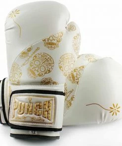 Punch Womens Boxing Gloves Skull Art White 12oz Limited Edition