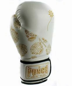 Punch Womens Boxing Gloves Skull Art White 12oz Limited Edition
