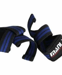 MANI Heavy Duty Weight Lifting Straps With Padding Blue MWS-102 WEIGHTLIFTING