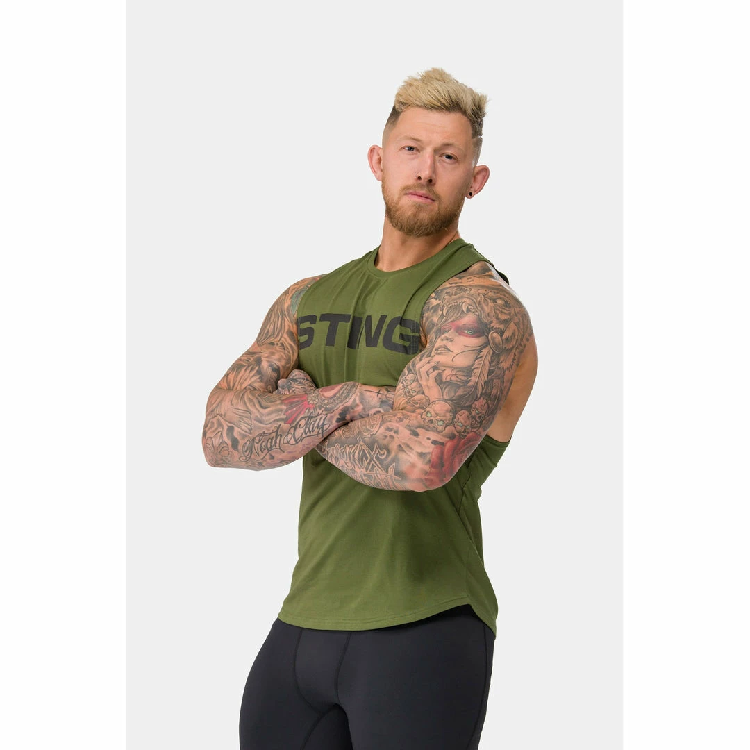Sting Men's Titan Muscle Singlet - Khaki BOXING / MUAY THAI / MMA 6 Sting Men's Titan Muscle Singlet - Khaki BOXING / MUAY THAI / MMA