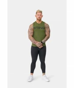Sting Men's Titan Muscle Singlet - Khaki BOXING / MUAY THAI / MMA