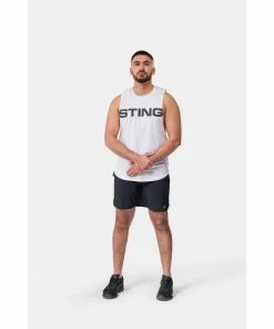 Sting Men's Titan Muscle Singlet - White BOXING / MUAY THAI / MMA