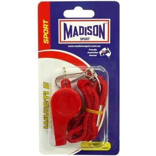Madison Plastic Whistle With Lanyard 6 Madison Plastic Whistle With Lanyard