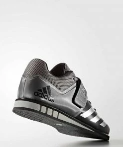 Adidas Powerlift 3 Weightlifting Shoes Black/Silver Support Lace + Strap