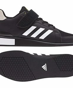 Adidas POWERPERFECT 3 III Weight Lifting Shoe Black/White/Gold Flexible Stable