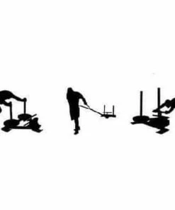 FUNCTIONAL FITNESS Morgan V2 Prowler Sled + H-Harness Commercial Grade Training Workout CF-17-V2