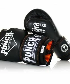 BOXING / MUAY THAI / MMA PUNCH Black Diamond Muay Thai Leather Boxing Gloves