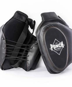 BOXING / MUAY THAI / MMA PUNCH Black Diamond Trainer Thigh Leg Pads Premium Kickboxing Muay Thai Training